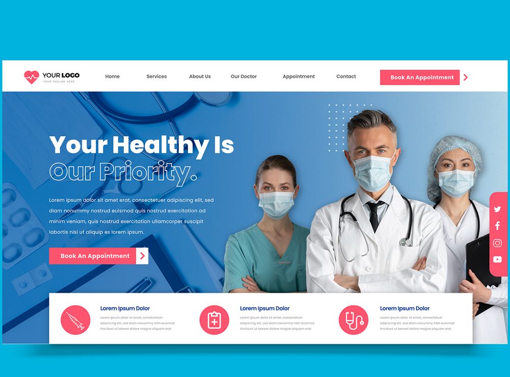 Hospital & Clinic Website by Digitlox